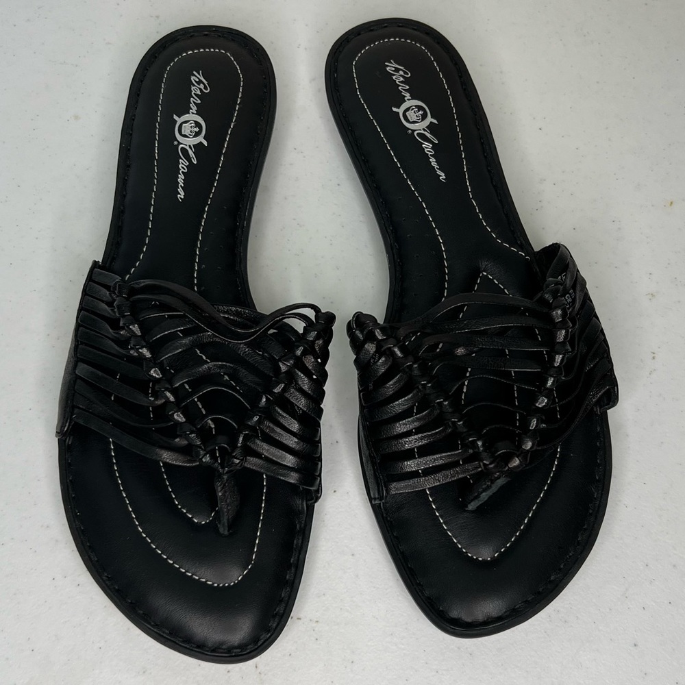 Born Crown Black Sandals with cushioned soles size 10 - Picture 2 of 7